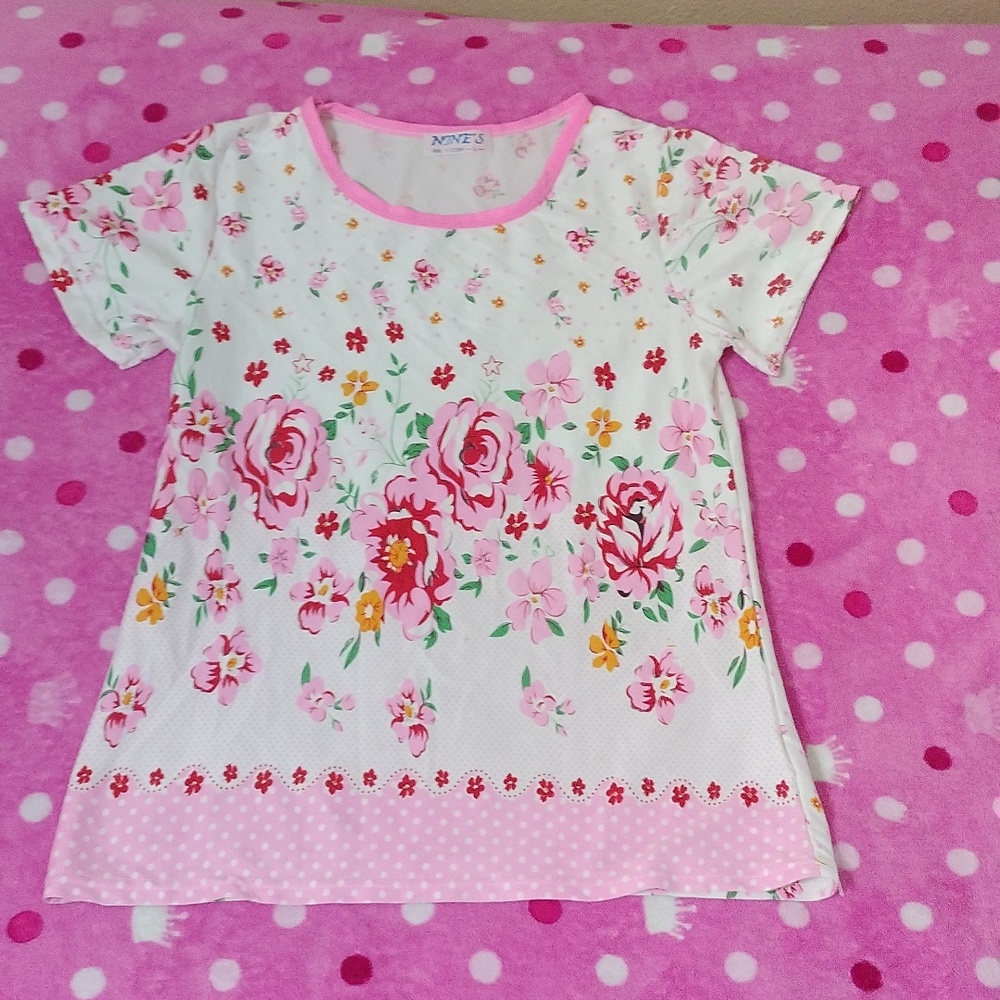 Nine's Size Large Flower Print Shirt